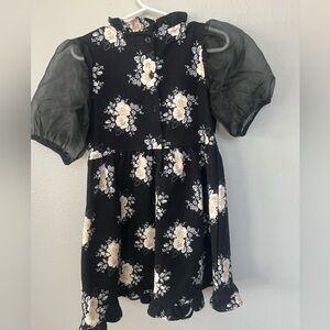 Janie and Jack Black Floral Dress